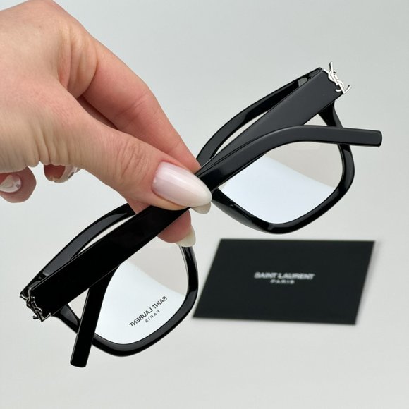 Saint Laurent SLM124 OPT 001 BRAND NEW Eyeglasses Black Cat Eye Unisex - Picture 5 of 12